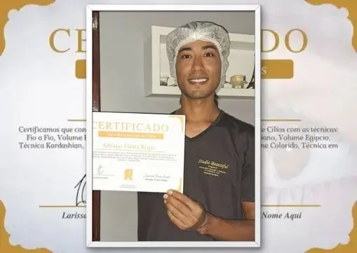 certificado curso viver de cilios aluna
